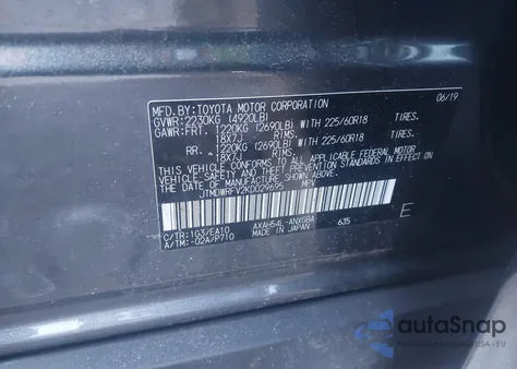 2019 Toyota Rav4 Hybrid Limited from USA, damaged, VIN JTMDWRFV2KD029695